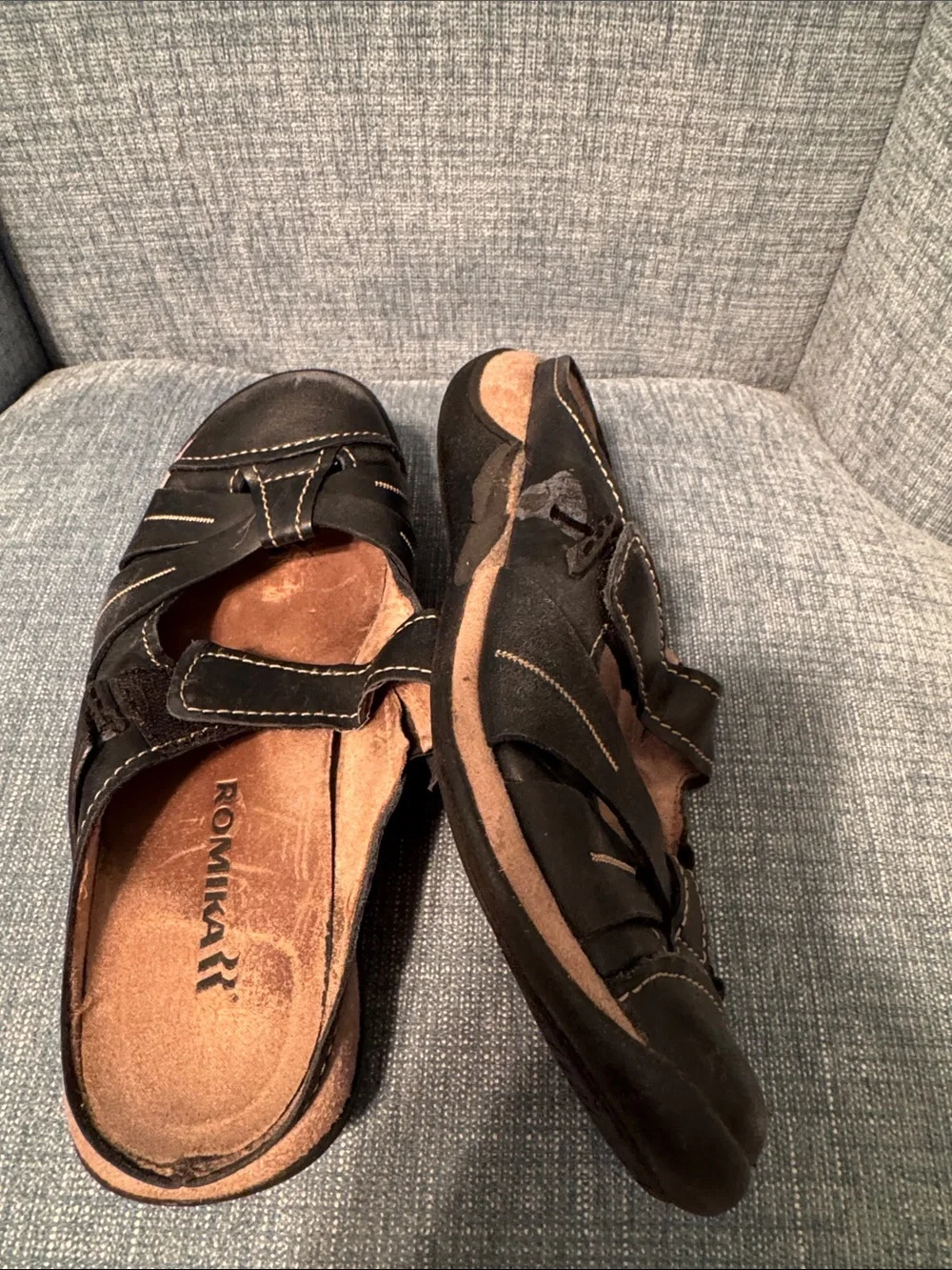 Romika black clogs